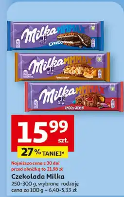 Auchan Czekolada Milka różne rodzaje oferta