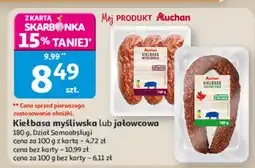 Auchan Kiełbasa myśliwska lub jałowcowa Auchan oferta