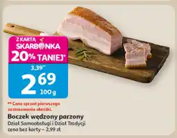 Auchan Boczek wędzony parzony Auchan oferta