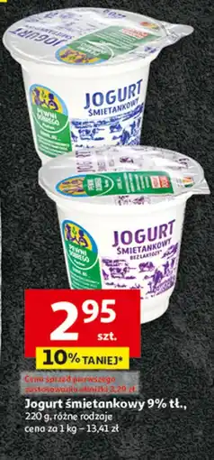 Auchan Jogurt śmietankowy 9% tł. Pewni Dobrego oferta