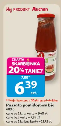 Auchan Passata pomidorowa bio Auchan oferta