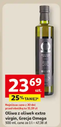 Auchan Oliwa z oliwek extra virgin Grecja Omega oferta