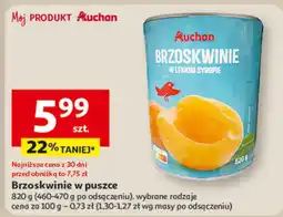 Auchan Brzoskwinie w puszce Auchan oferta