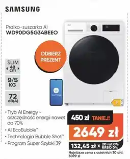 Max Elektro Pralko-suszarka AI Samsung WD90DG5G34BEEO oferta