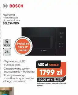 Max Elektro Kuchenka mikrofalowa do zabudowy Bosch BEL554MB0 oferta