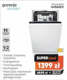 Max Elektro Zmywarka Gorenje GV520E11 oferta
