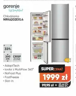 Max Elektro Chłodziarka Gorenje NRK6202EXL4 oferta