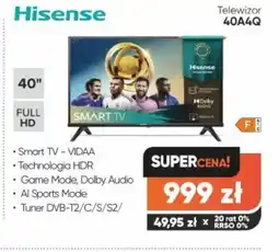 Max Elektro Telewizor Hisense 40A4Q oferta