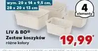 Kaufland Zestaw koszy 6.6 l + 2.6 2 x 1.7 Liv & Bo oferta
