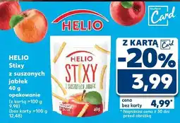 Kaufland Stixy czipsy z suszonych jabłek Helio oferta