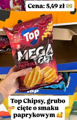 Biedronka Chipsy Top Mega Cut Intense Papryka oferta