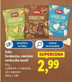 Lidl Musli Serdeczne owsiane różne rodzaje Inka oferta
