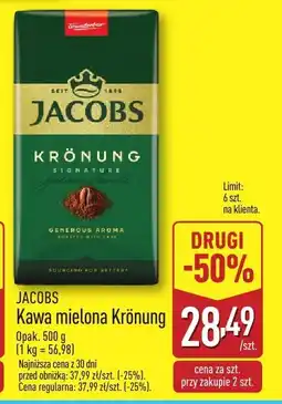 ALDI Kawa mielona Krönung JACOBS oferta