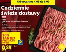 Lidl Rzeźnik Polski kurczak - mięso mielone z fileta z piersi Lidl oferta