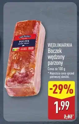 ALDI Boczek wędzony parzony WĘDLINIARNIA oferta