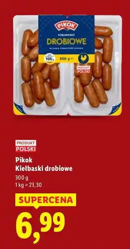Lidl Kiełbaski drobiowe Pikok oferta