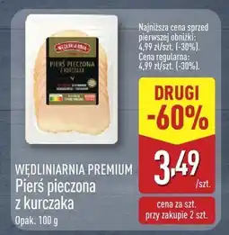ALDI Pierś pieczona z kurczaka WEDLINIARIA PREMIUM oferta