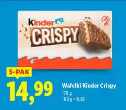Lidl Wafelki Kinder Crispy oferta