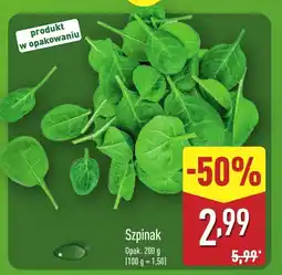 ALDI Szpinak Aldi oferta