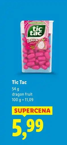Lidl Draże Tic Tac dragon fruit oferta
