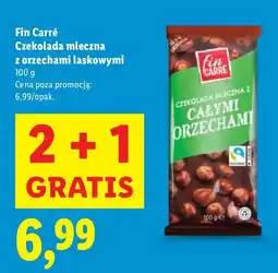 Lidl Czekolada mleczna Fin Carré z orzechami laskowymi oferta