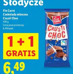 Lidl Czekolada mleczna Fin Carré Crusti Choc oferta