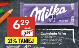 Delikatesy Centrum Czekolada Milka Alpine Milk oferta