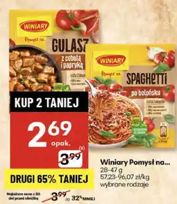 Delikatesy Centrum Przyprawa Winiary Pomysł na Spaghetti po bolońsku 28-47g oferta