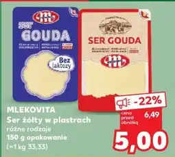 Kaufland MLEKOVITA Ser żółty w plastrach oferta
