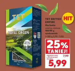 Kaufland TET BRITISH EMPIRE Herbata czarna, zielona 100/85 g opakowanie oferta