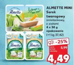 Kaufland ALMETTE MINI Serek twarogowy śmietankowy, z ziołami 4 x 30 g opakowanie oferta