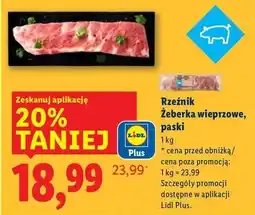 Lidl Żeberka wieprzowe paski Rzeźnik Codzienna Dostawa oferta