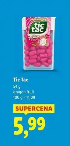 Lidl Cukierki dragon fruit Tic Tac oferta