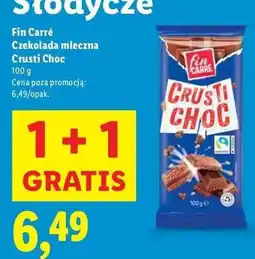 Lidl Czekolada mleczna crusti choc Fin Carre oferta