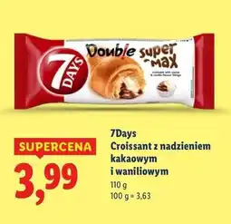 Lidl Rogal z nadzieniem kakaowo-waniliowym 7 Days Double Max oferta