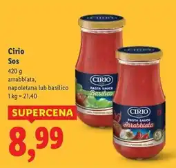Lidl Sos pomidorowy z bazylią Cirio oferta