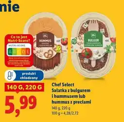Lidl Sałatka bulgur z sosem pomidorowym kostkami sera i hummusem Chef Select oferta