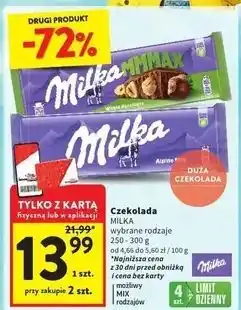 Intermarche Czekolada alpine milk Milka Mmmax oferta