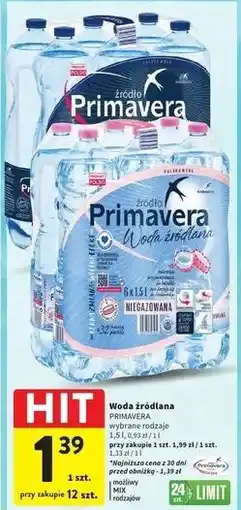 Intermarche Woda gazowana Primavera oferta