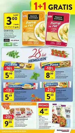 Intermarche Pierogi na raz z serem Iglotex Proste Historie oferta