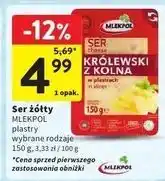 Intermarche Ser królewski z kolna - plastry Mlekpol oferta