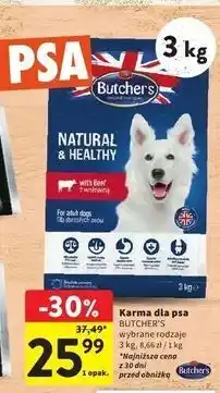 Intermarche Karma dla psa z wołowiną Butcher's Natural & Healthy oferta