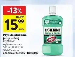 Intermarche Płyn do płukania ust Listerine Clean & Fresh oferta