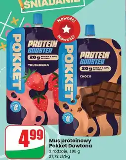 Dino Mus proteinowy truskawkowy Pokket oferta