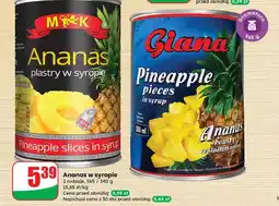 Dino Ananas kawałki w zalewie Giana oferta