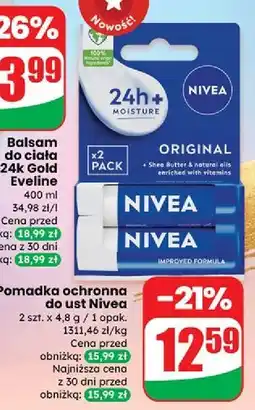 Dino Pomadka do ust original Nivea 24H Melt-In Moisture oferta