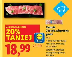 Lidl Żeberka wieprzowe Rzeźnik oferta
