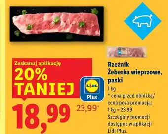 Lidl Żeberka wieprzowe Rzeźnik oferta