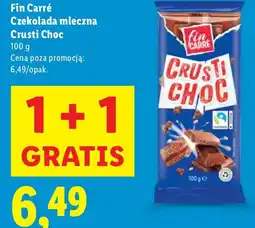 Lidl Czekolada mleczna Crusti Choc 1+1 GRATIS Fin Carré oferta