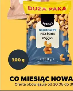 Netto Orzechy nerkowce prażone solone Sereno oferta